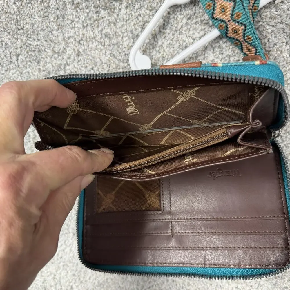 Wrangler Wristlet Wallet OS Coastal Cowgirl Tribal Western Desert Chic Festival